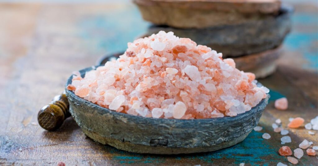 image shows pink salt